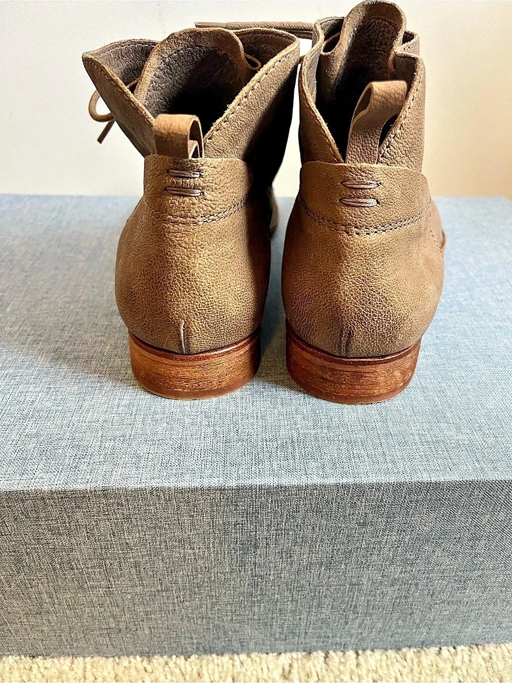 Sam Edelman lace up ankle boots tan